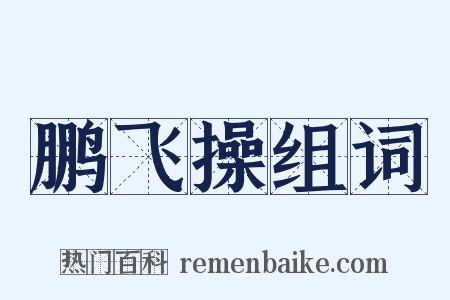 鹏飞操组词是什么意思的图片